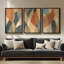 Art mural encadré, impressions murales abstraites rétro sur toile 16 po x 24 po-750048035-750048037