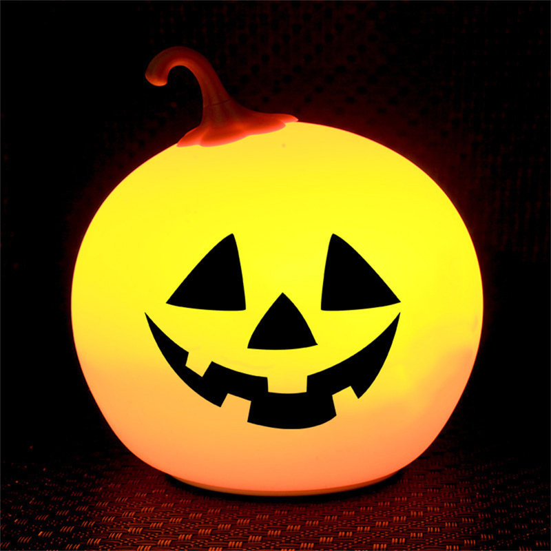 Veilleuse télécommande ， Lanterne citrouille Halloween