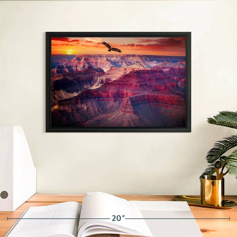 Alvord Eagle au-dessus du Grand Canyon, H 9 po x l 13 po