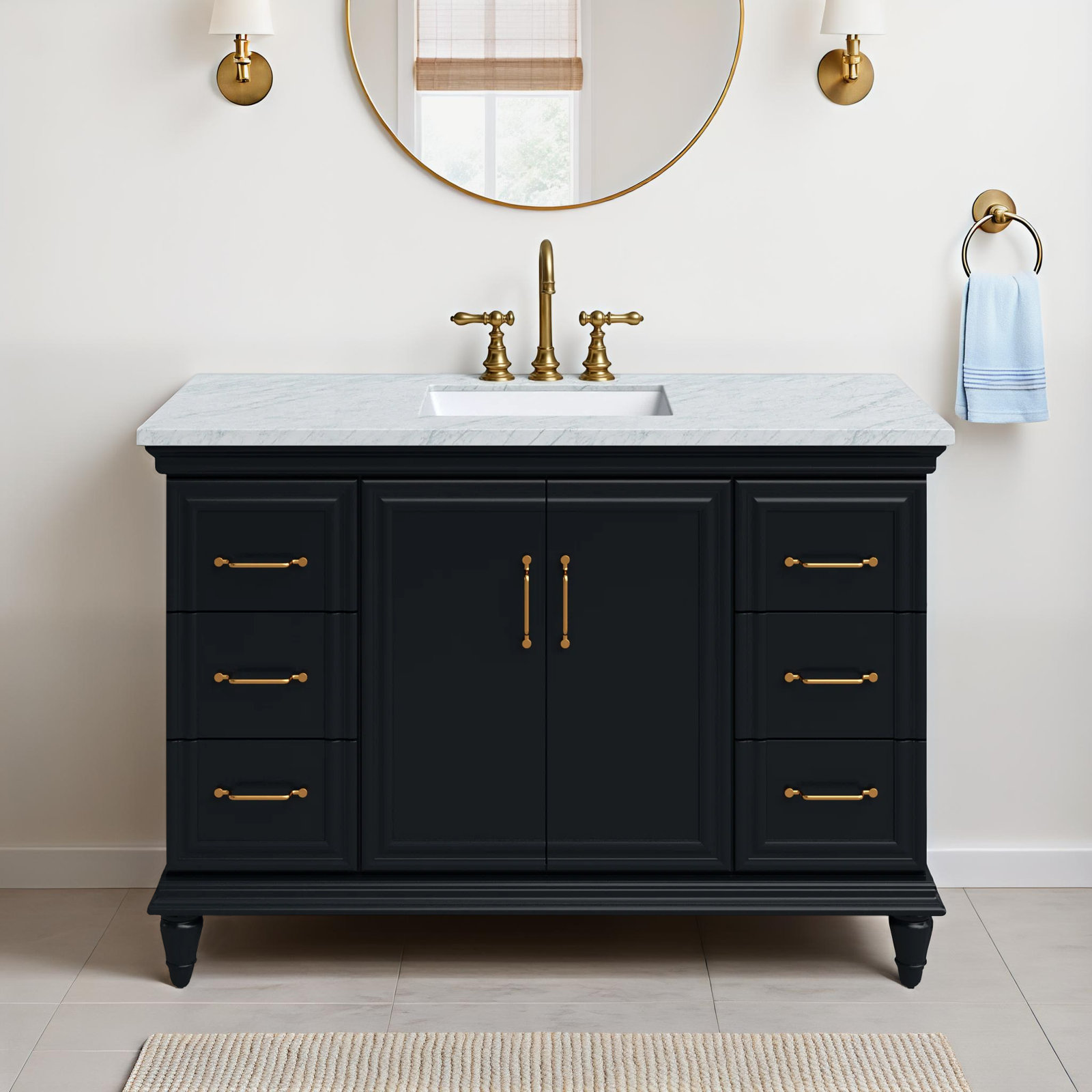 Metaza 49'' Single Bathroom Vanity, Dark Gray