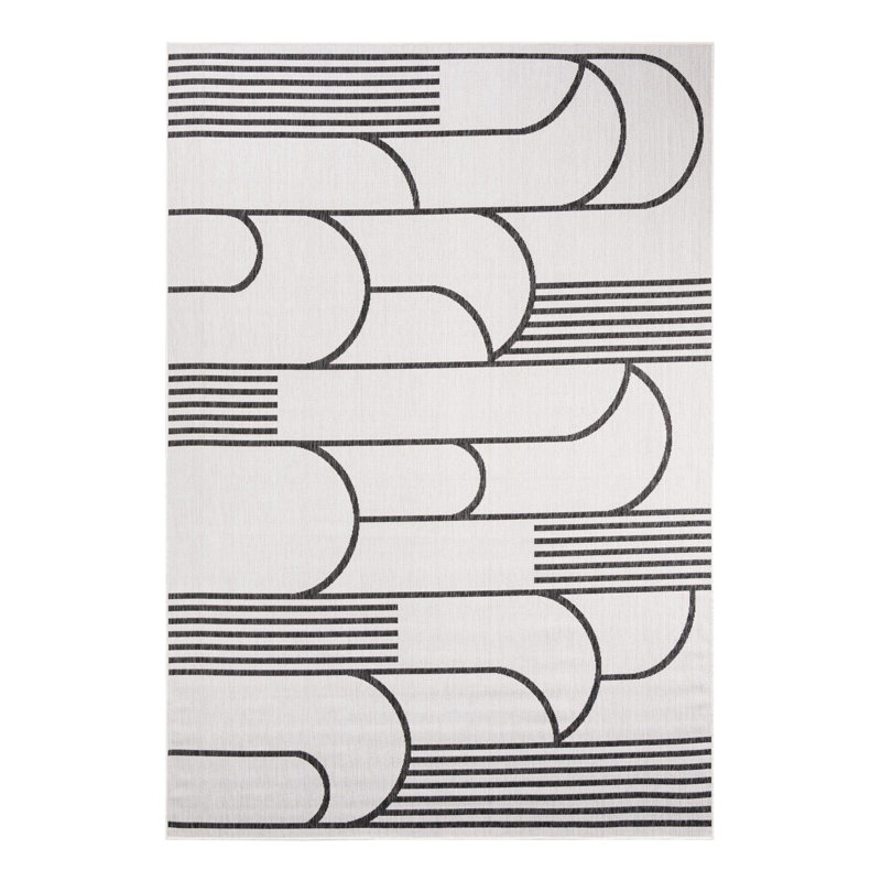 Tapis intérieur / extérieur d'extérieur moderne, Rectangle 7 pi 1 po x 10 pi