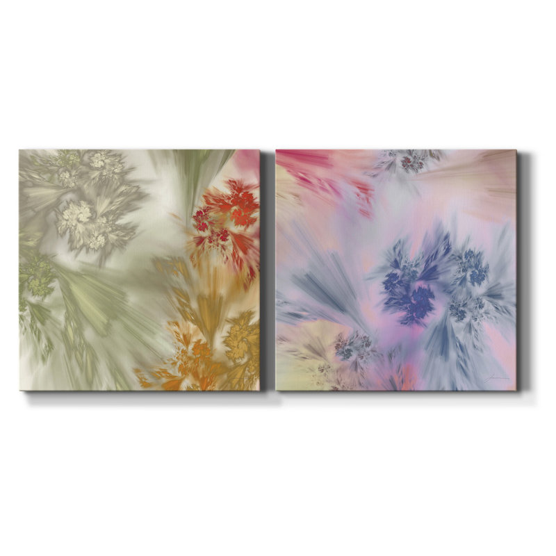 Whisper III - ensemble de 2 reproductions d'art sur toile tendue, H 10 po x l 10 po x P 1 po