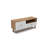 Modern TV Stand with Wall-Mount Option, Atlantic Pine & White, 40.9 x 18.5 x 13.8 inches | 100% Melamine Coated Chipboard, Thickness: 0.7 inches | Stylish Design with Multiple Shelves, Perfect for Scandinavian Home Décor