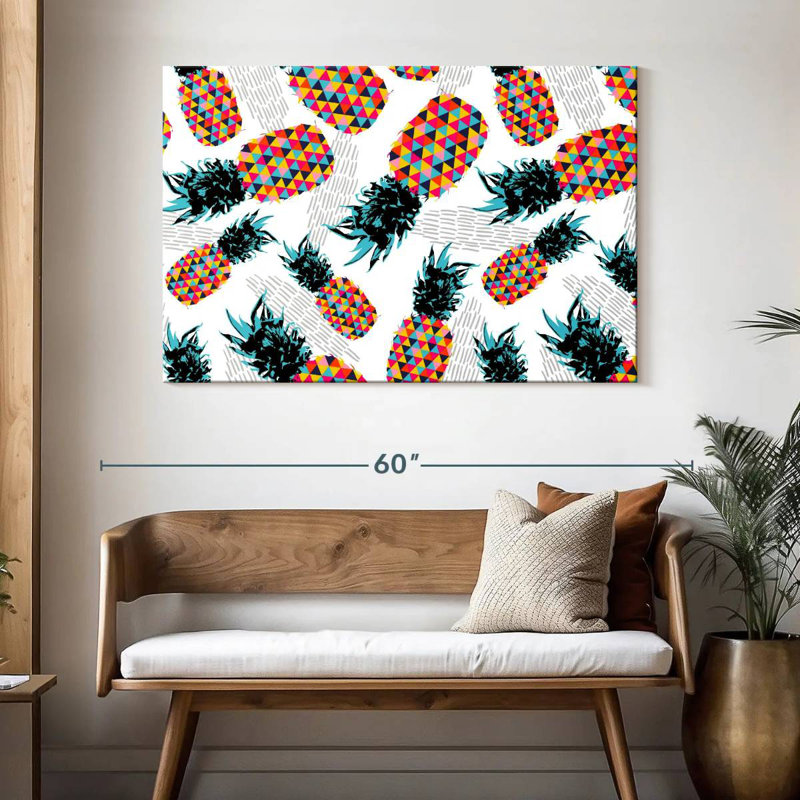 Motif d'ananas Yarlin, H 32 po x l 48 po