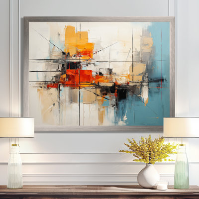 Teal Orange Bold Energy IV - Dams, art mural