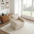 Bronnen Big And Wide Upholstered Pinstripe Light Brown Cushion Swivel Armchair with Removable Back and Seat Cushion-123469904