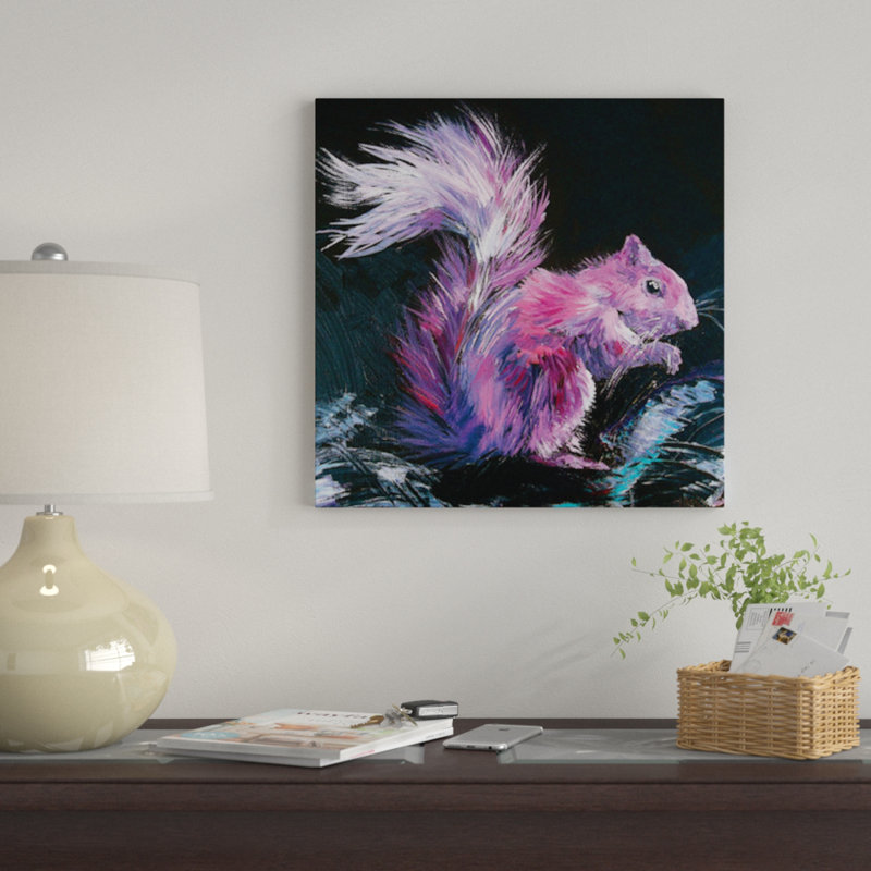 «Pink Squirrel», reproduction sur toile, H 37 po x l 37 po x P 1,5 po, Pas de tapis, Toile tendue