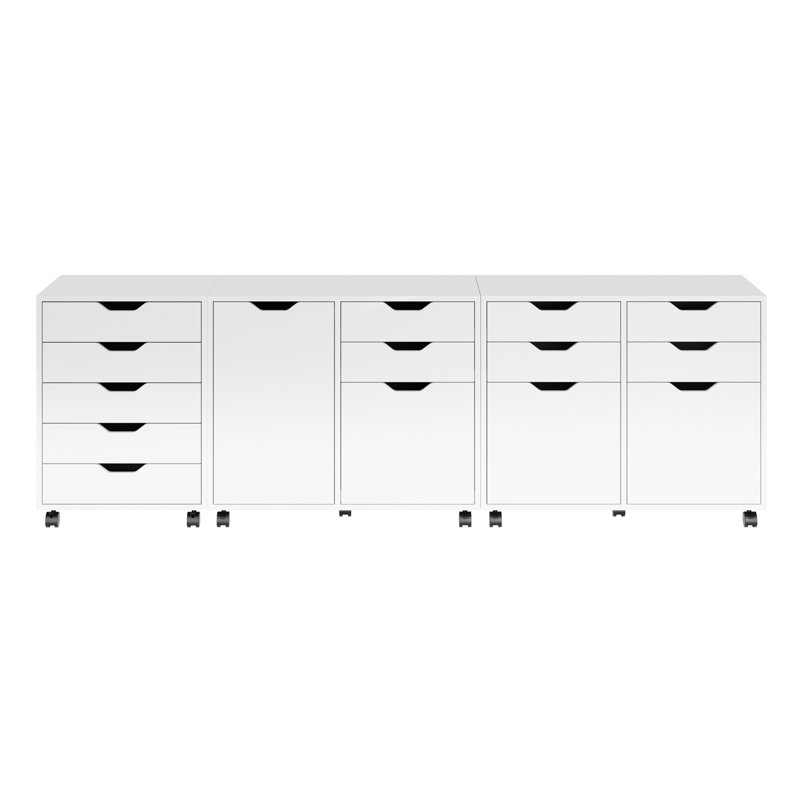 92.13'' Wide 12 -Drawer File Cabinet