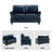 59" Upholstered Loveseat Faux Leather Sofa-1584174917