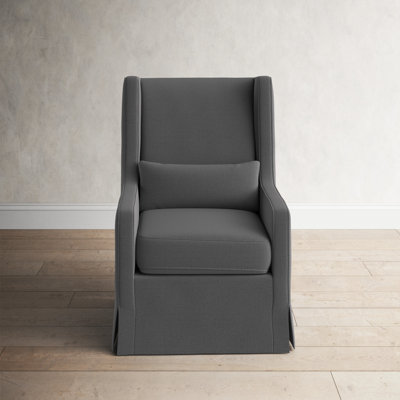Laurence Upholstered Swivel Wingback Chair