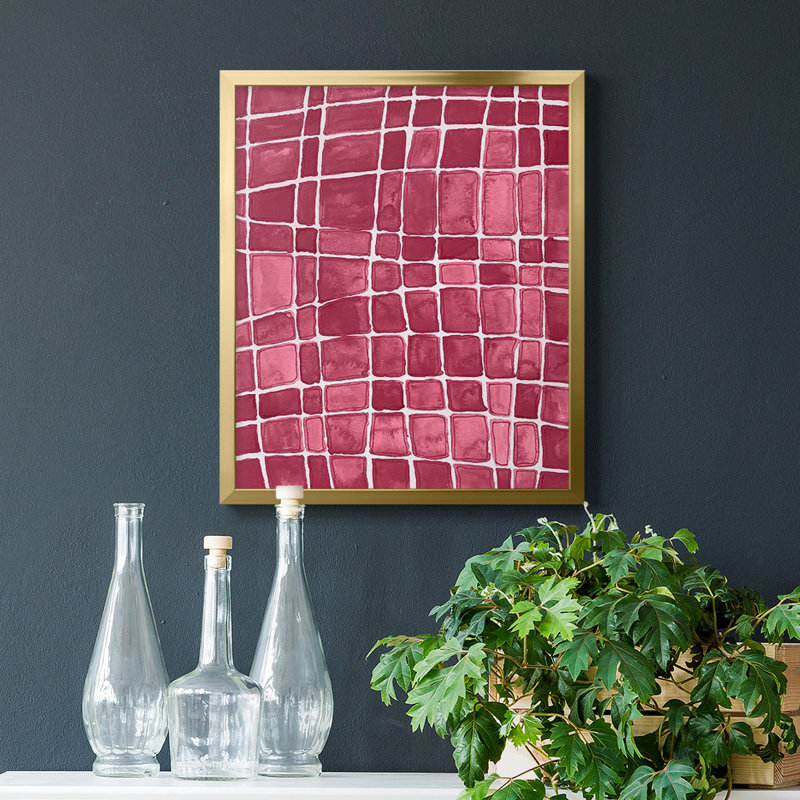 Toile encadrée de qualité supérieure Square Bluff III - prête à être accrochée, H 24 po x l 20 po, Or