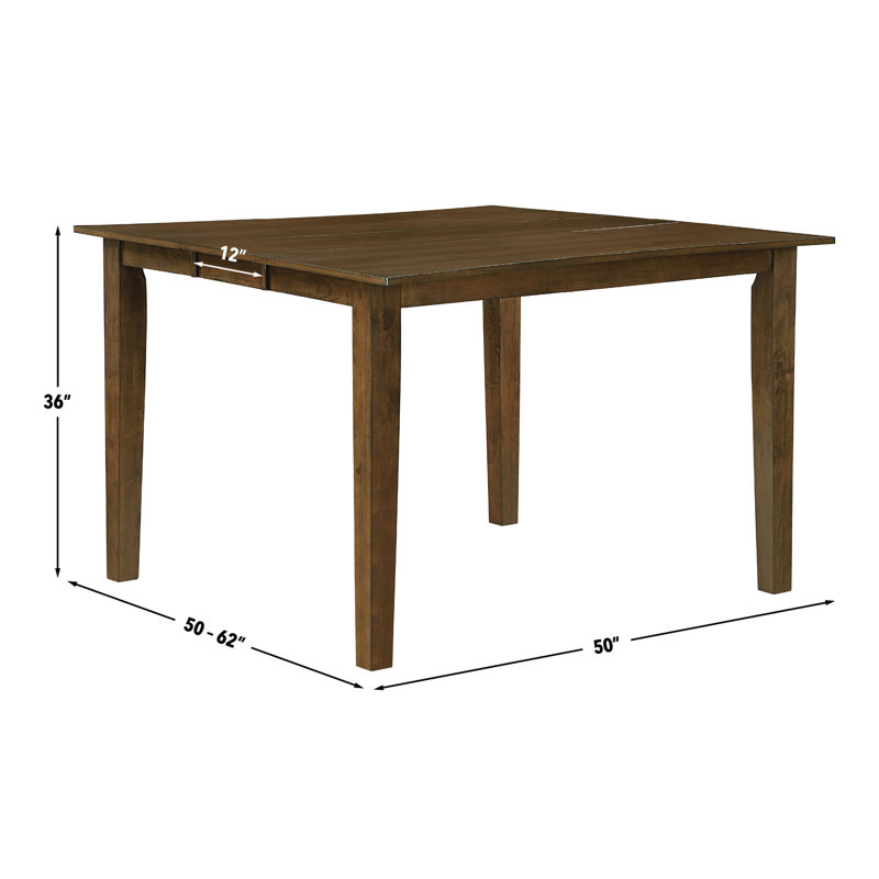 Joplin Extendable Table Wood Dining Set, 5 Pieces: Table, 4 Chairs
