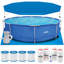Plastic Round Frame Set Pool 76cm H x 360cm W x 360cm L , with Pump Included