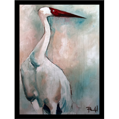 «Russian Crane», reproduction de peinture à l'aquarelle sur toile