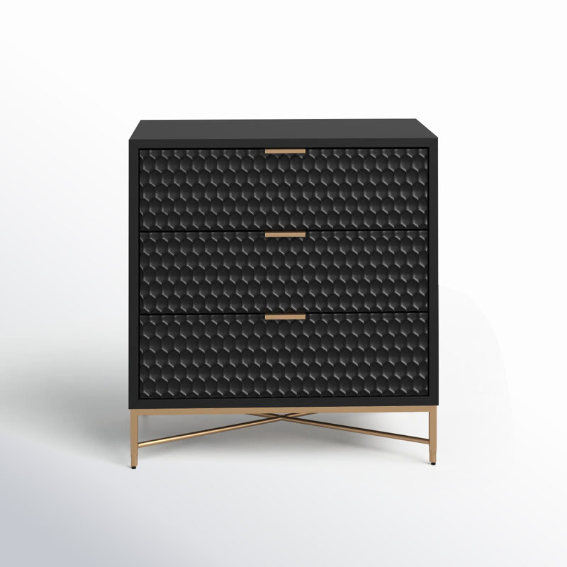 Capra 32'' W 3 - Drawer Dresser, Black