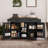 43.3'' Kitchen Island with Power Outlets & Drop Leaf, Rolling Storage Cart with Drawer and Spice Rack-1211829534