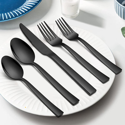 Everly Quinn Stainless Steel Flatware Set - Service for 8