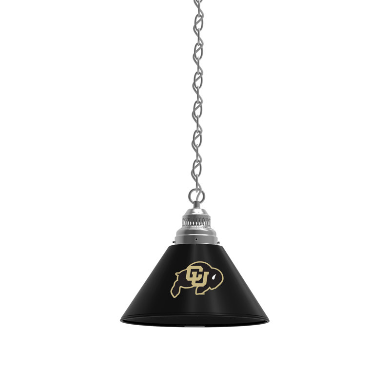 1 - Light Single Pendant, Chrome, Colorado Buffaloes