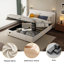 Velvet Upholstered Bed With Hydraulic Storage - 3Ft (90Cm)-1288014282-1288014262
