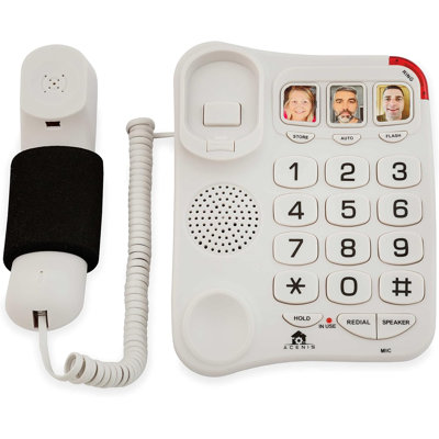 Big Button Phone for Seniors - Corded Landline Telephone - One-Touch Dialling for Visually Impaired