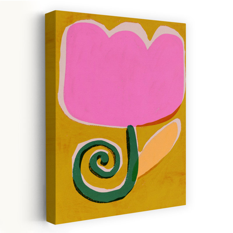 «Funky Tulip», art floral abstrait coloré et audacieux, H 18 po x l 12 po