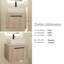 Meuble-lavabo simple 23,62 po avec plateau en céramique Aoibhne