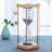 Large 60-minute Macaron Purple Hourglass Sand Timer With Oak Base 