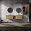 Meuble-lavabo moderne avec armoire latérale et charnières