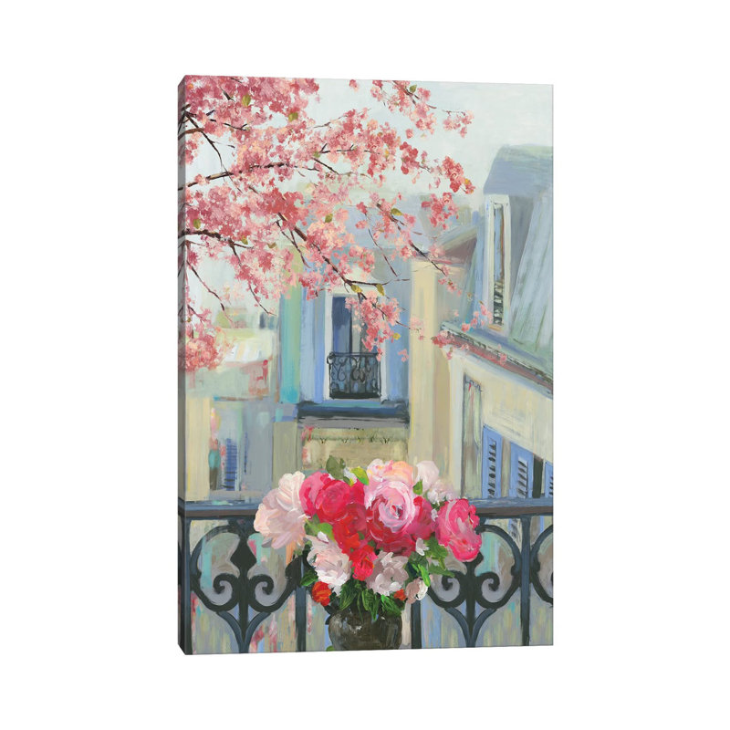 «Paris In The Spring II» par Allison Pearce - reproduction d'art, H 26 po x l 18 po x 1,5 po, Toile tendue, Pas de tapis