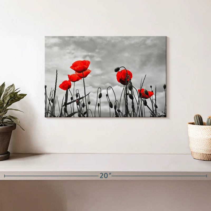 Harnek Pop Red Poppies, H 8 po x l 12 po