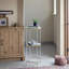Table d'appoint luxueuse blanche et dorée à 3 niveaux P16 x 39,5 po