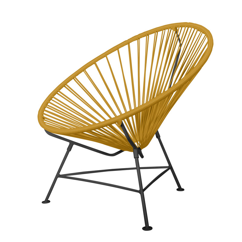 Innit Indoor Handmade Lounge Chair, Caramel/Black