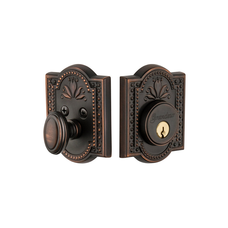 Parthenon Single Cylinder Deadbolt, Timeless Bronze