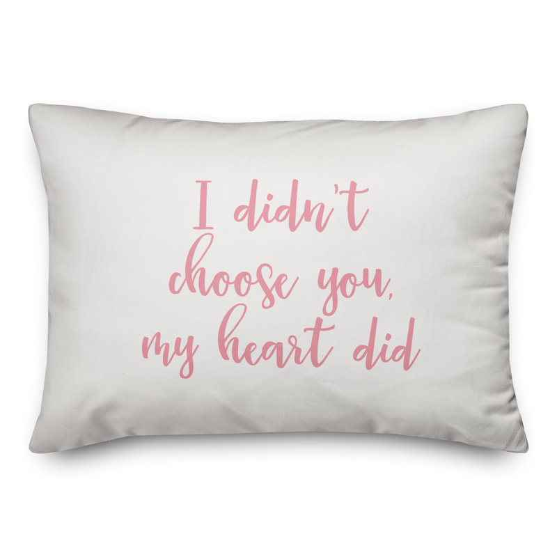  Coussin décoratif I Heart, Rose / blanc