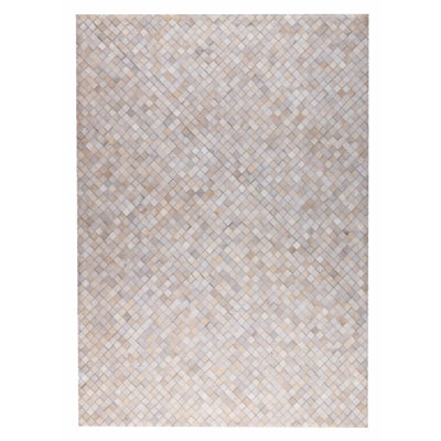 Tapis blanc fait à la main Lucida