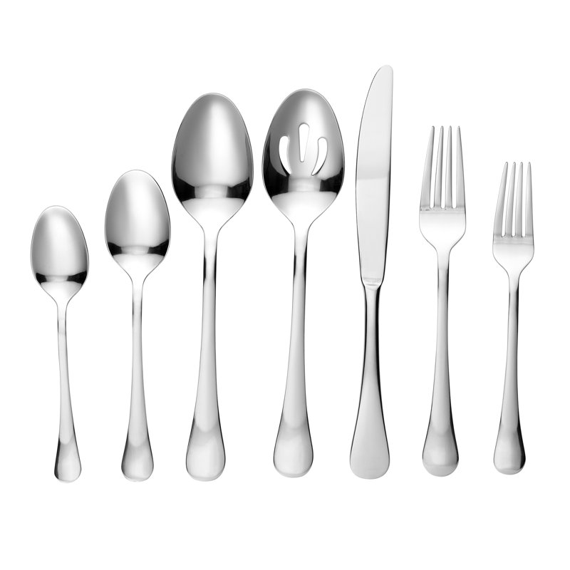 Ensemble de couverts en acier inoxydable de 62 pièces Lorren Home Trends, service pour 12 personnes, va au lave-vaisselle