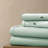 Lacoste Cotton Percale Sheet Set, Cooling & Breathable Bedding, Deep Pocket Fitted Sheet, Iced Mint, Full-45572780-35177720