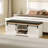 12 Pair Shoe Storage Bench With Pu Leather Cushion