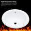 Lavabo de comptoir de salle de bain semi-encastré en céramique blanc de 17 po x 15,5 po, texture de surface lisse, propriété d'absorption d'eau faible, construction du vaisseau sans effort, finition de teinture, rapide