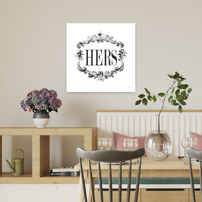 Signe contemporain avec art de chambre, H 18 po x l 18 po