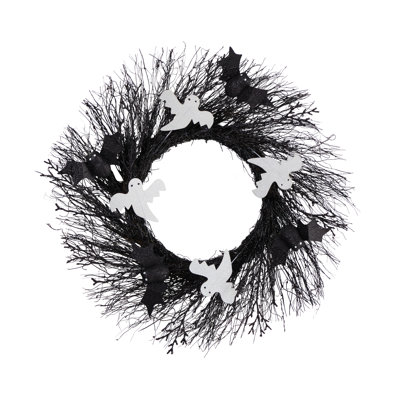 22'' Halloween Faux Twig Wreath
