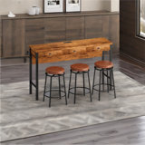 Meleesa 3 - Person Trestle Dining Set