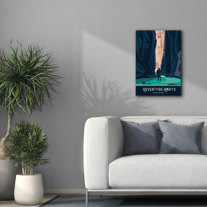 «Adventure Awaits» par Omar Escalante, art mural sur toile, H 26 po x l 18 po