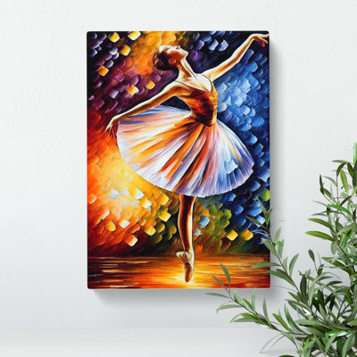Ballerina Dancer No.7 - Wrapped Canvas Painting