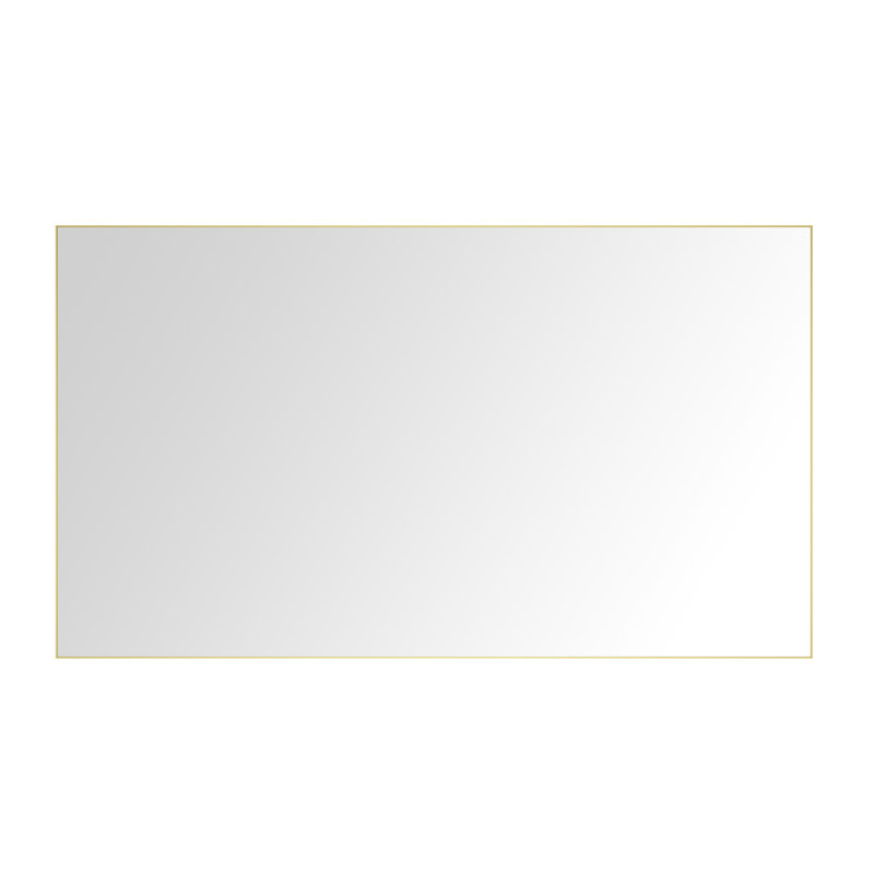 84 po Miroir de salle de bain avec cadre en aluminium X 48, Or brossé