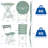 Kashayla 3-Piece Bistro Set with Foldable Table and Chairs-72108086