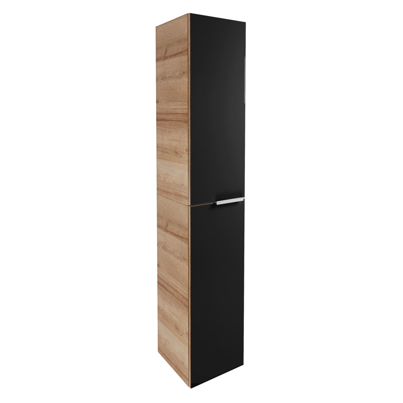 B.Brillant 30cm W x 162cm H x 31.8cm D Linen Cabinet, Black