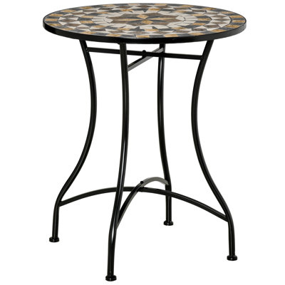 Round Metal Outdoor Bistro Table , 96.5cm cm W 96.5cm cm D