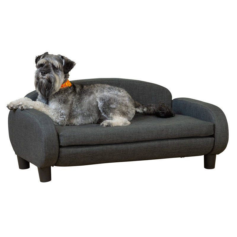 Canapé pour chien Hymel, Gris foncé, Moyen (l 35,5 po x P 21,5 po x H 16 po)