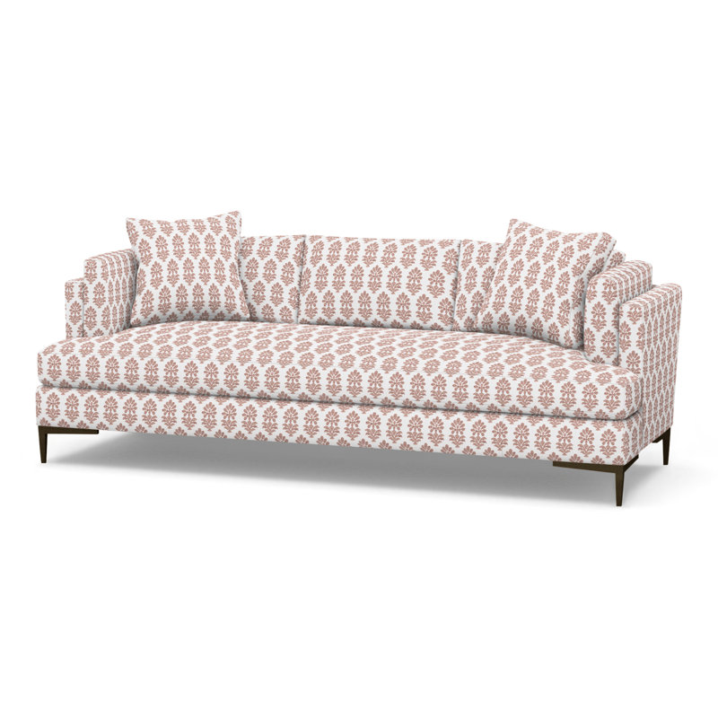 Aiden Sofa, Antique Bronze, Perigold Francine Dusty Rose